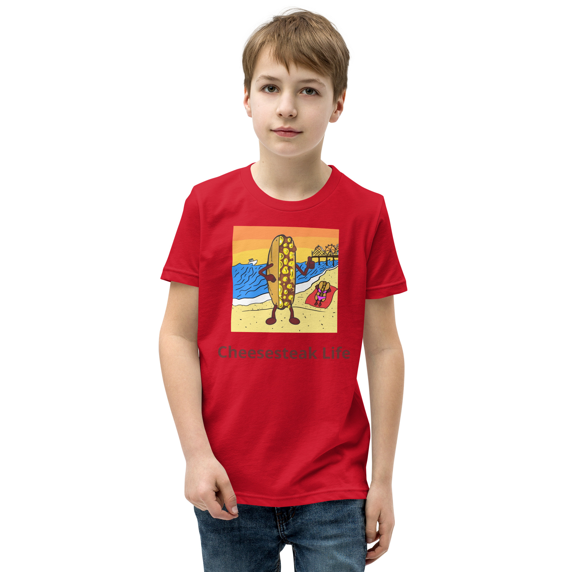 Youth T-Shirt - Cheesey Beach - Image 3
