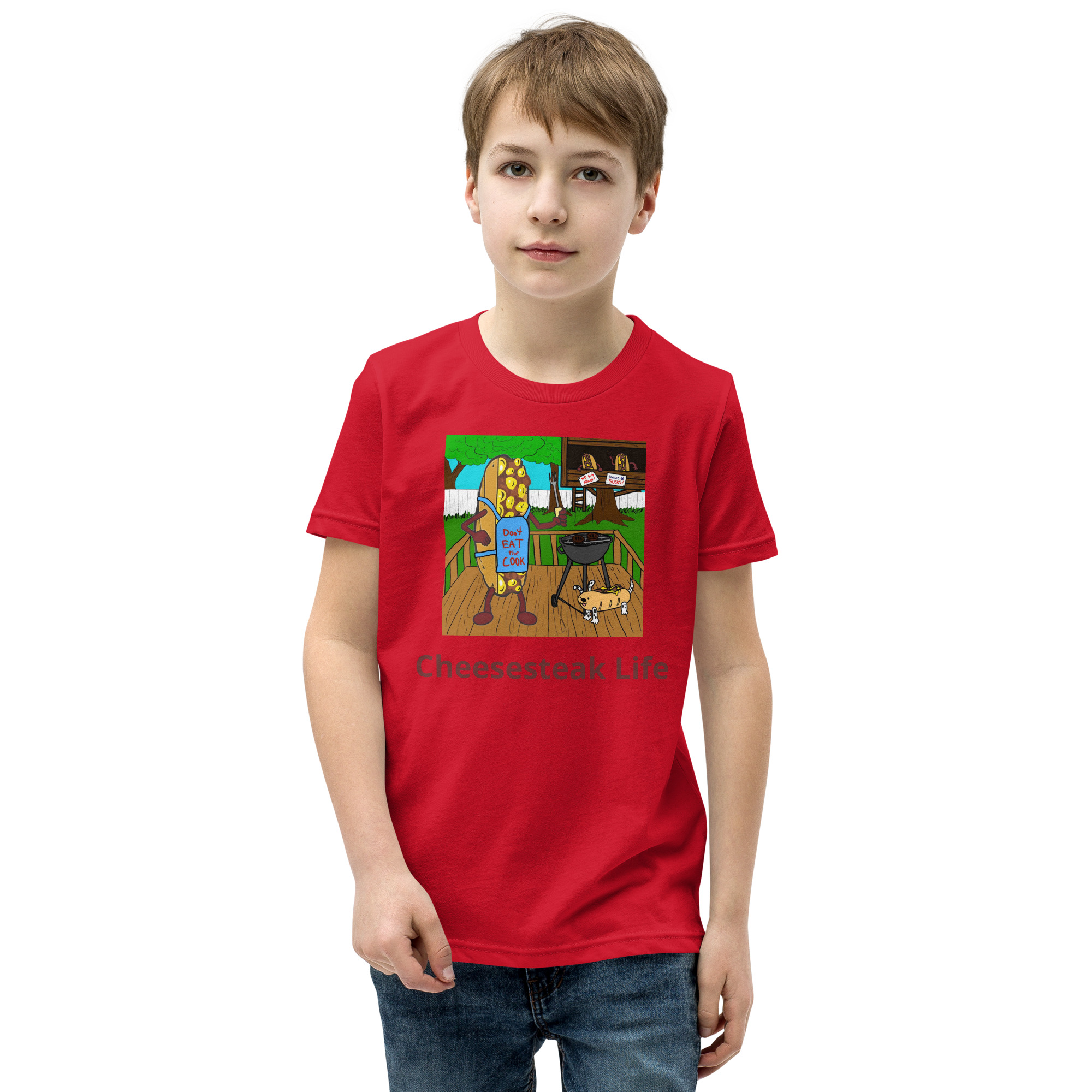 Youth T-Shirt - Cheesesteak Life - Cheesey Bar-B-Que - Image 2