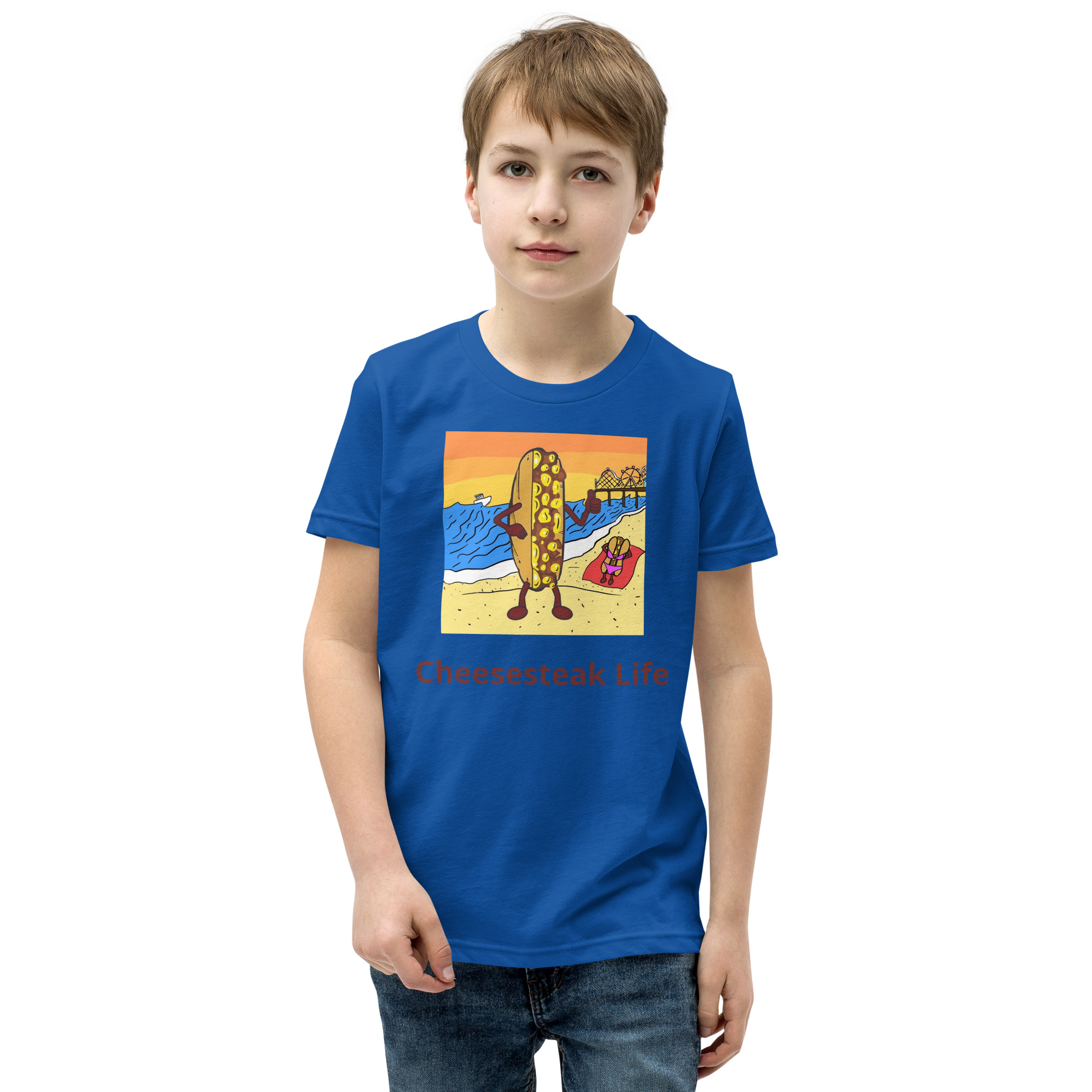 Youth T-Shirt - Cheesey Beach - Image 5