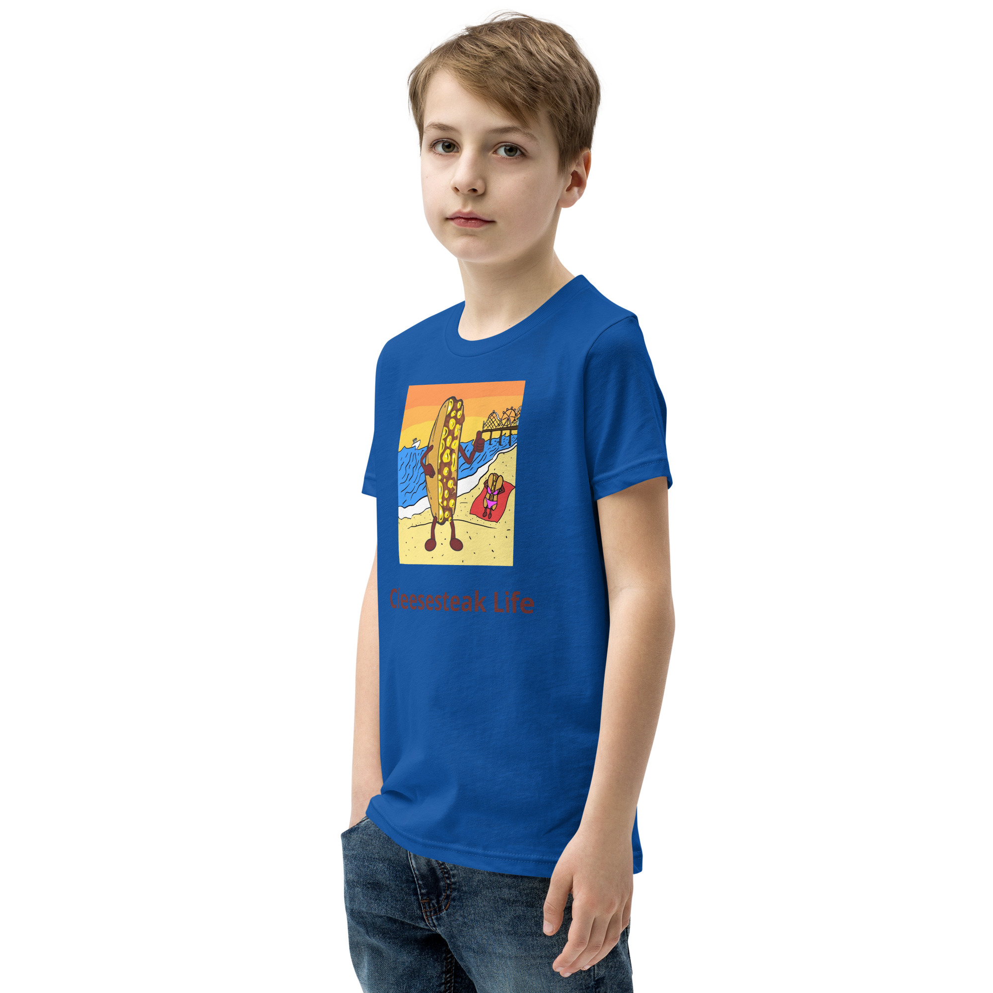 Youth T-Shirt - Cheesey Beach - Image 6