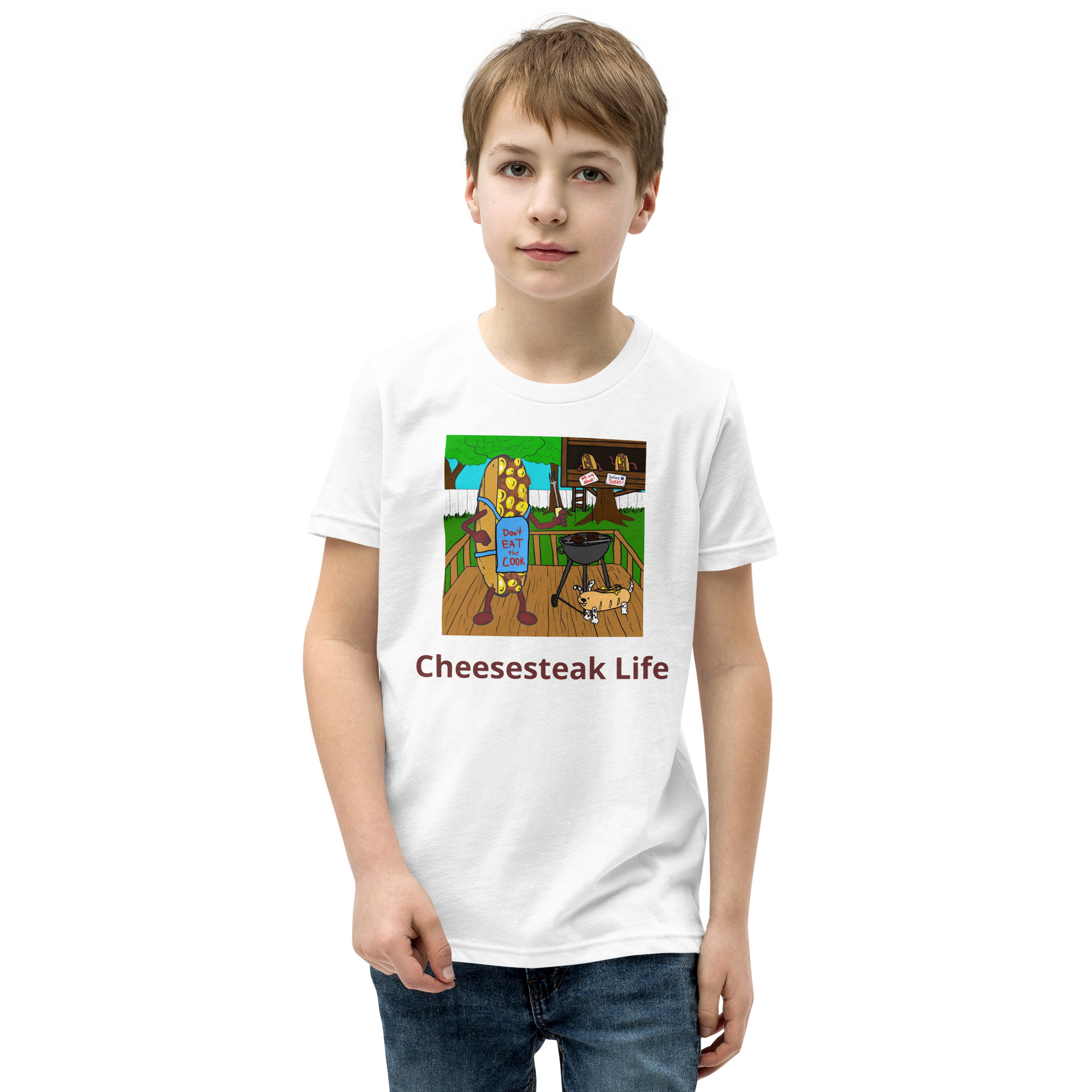 Youth T-Shirt - Cheesesteak Life - Cheesey Bar-B-Que - Image 10