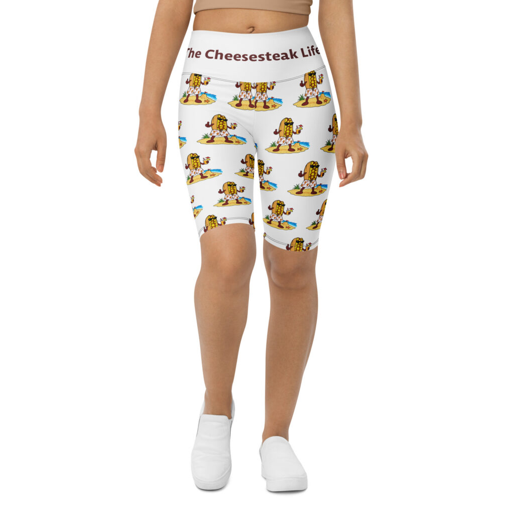 Biker Shorts - The Cheesesteak Life - Mr. Cheesey's Beach - Extra Cheesey