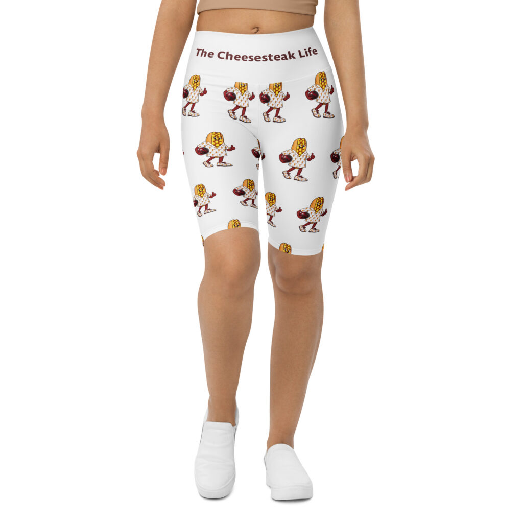 Biker Shorts - The Cheesesteak Life - Cheesey Bowler - Extra Cheesey