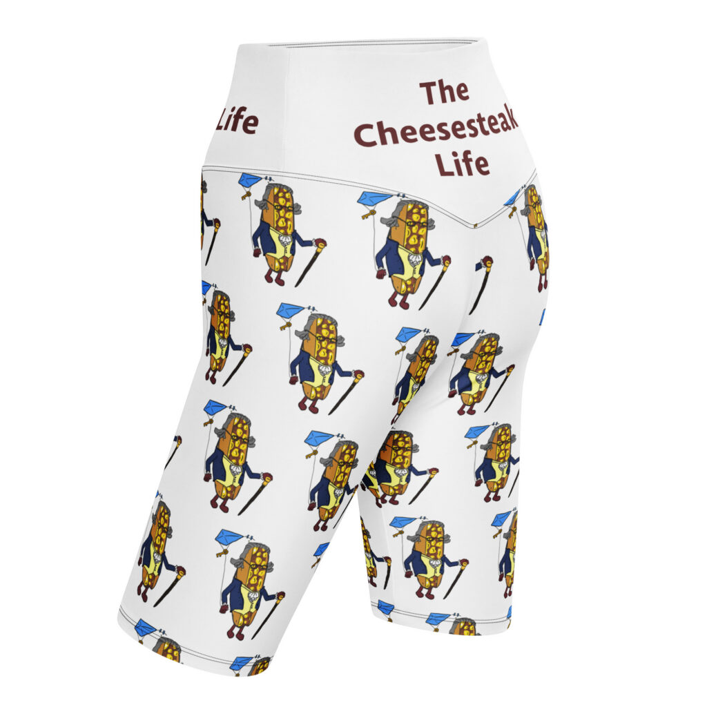 Biker Shorts - The Cheesesteak Life - Cheesey Ben Franklin - Extra Cheesey
