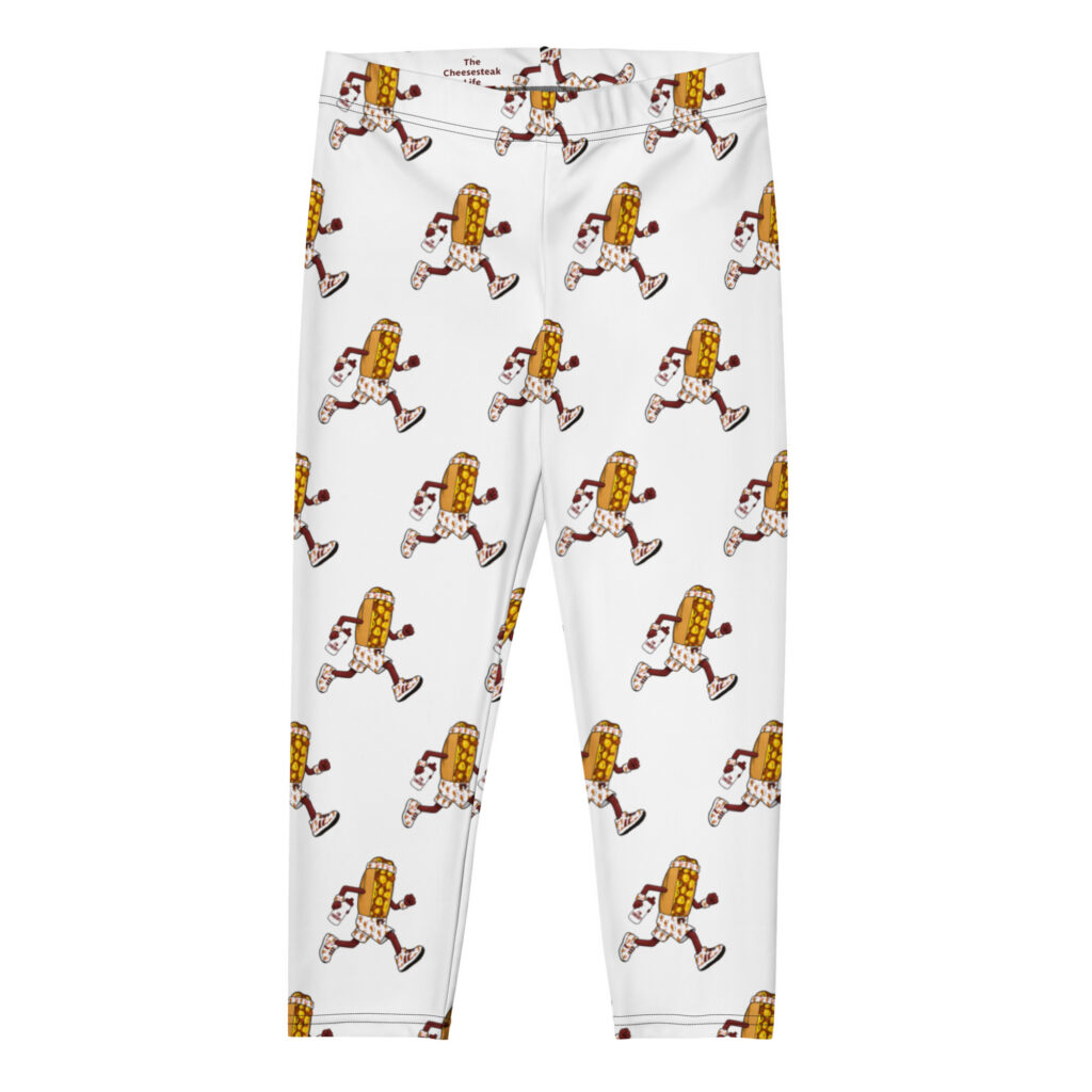 Yoga Capri Leggings - The Cheesesteak Life - Cheesey Runner - Extra Cheesey