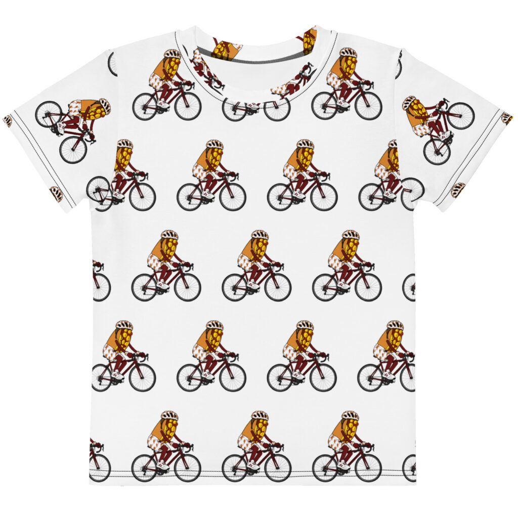 Youth (2T-7) crew neck t-shirt - The Cheesesteak Life - Cheesey Bicyclist - Extra Cheesey