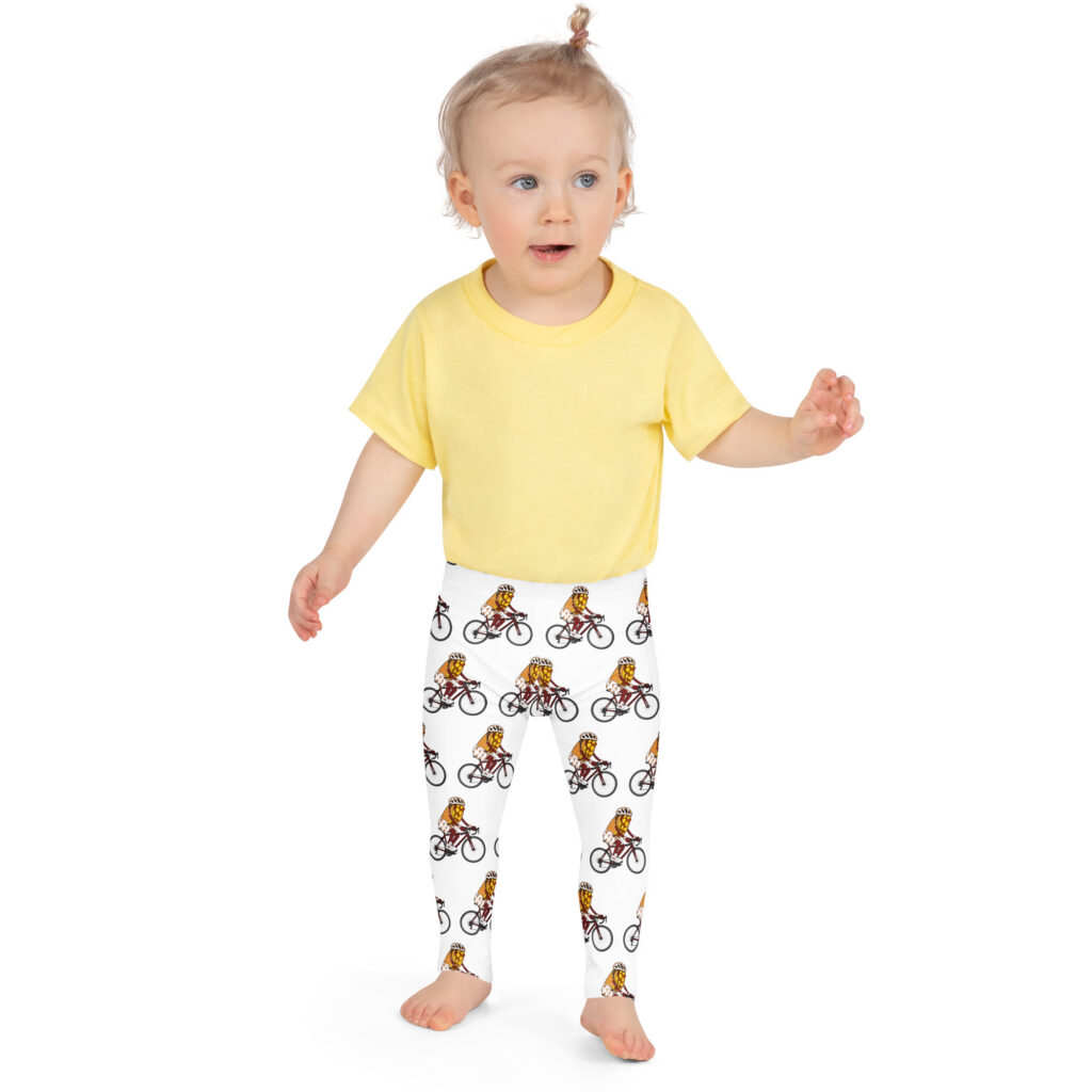 Youth (2T-7) Leggings - The Cheesesteak Life - Cheesey Bicyclist - Extra Cheesey