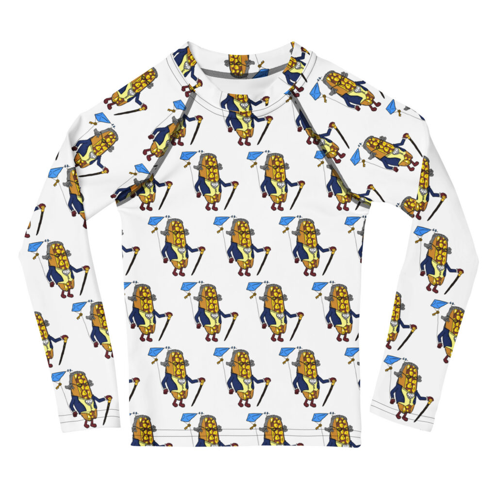 Kids Rash Guard - The Cheesesteak Life - Cheesey History - Extra Cheesey