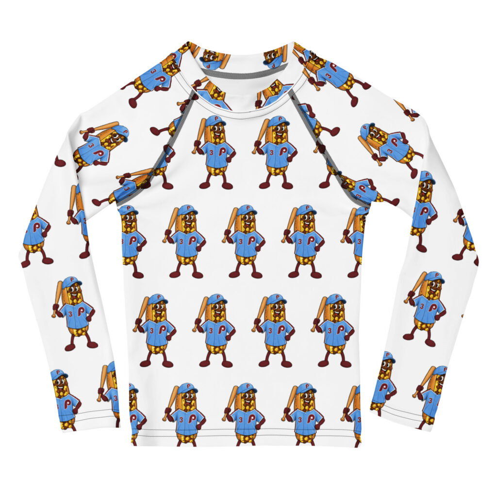 Youth (2T-7) Rash Guard - The Cheesesteak Life - Cheesey Phillies Fan - Extra Cheesey