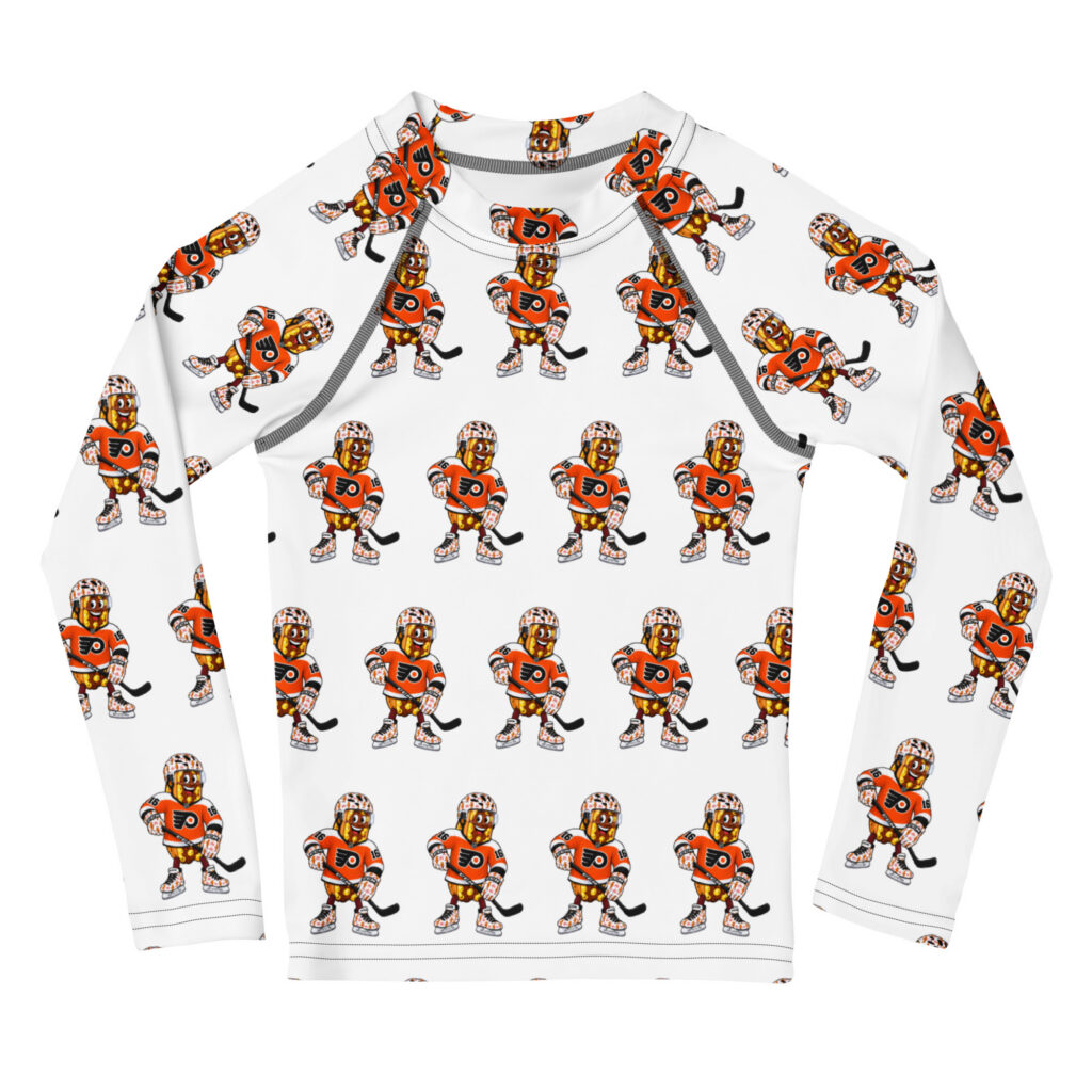 Youth (2T-7) Rash Guard - The Cheesesteak Life - Cheesey Flyers Fan - Extra Cheesey