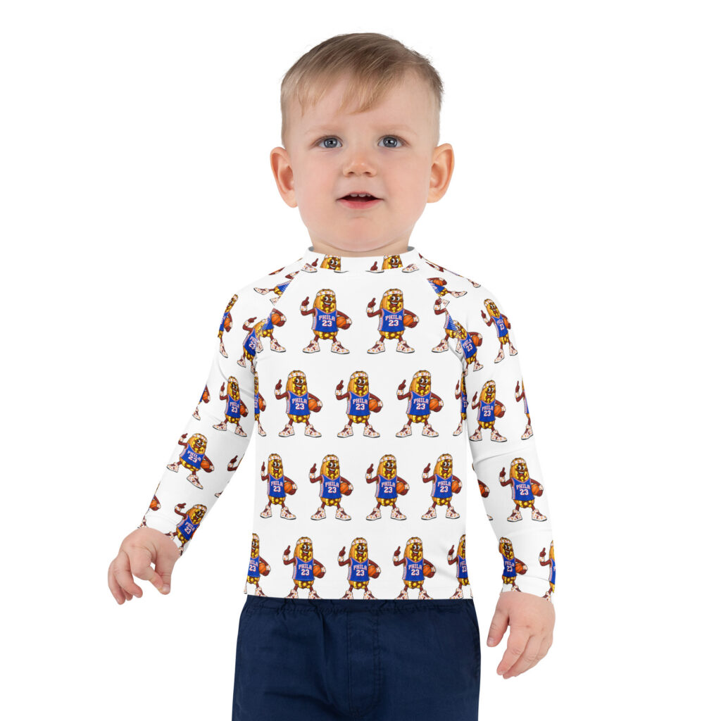 Youth (2T-7) Rash Guard - The Cheesesteak Life - Cheesey Sixers Fan - Extra Cheesey