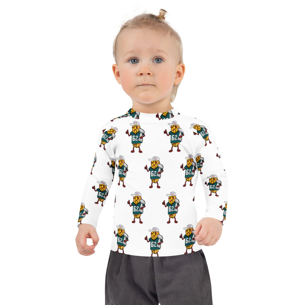 Youth (2T-7) Rash Guard - The Cheesesteak Life - Cheesey Eagles Fan - Extra Cheesey