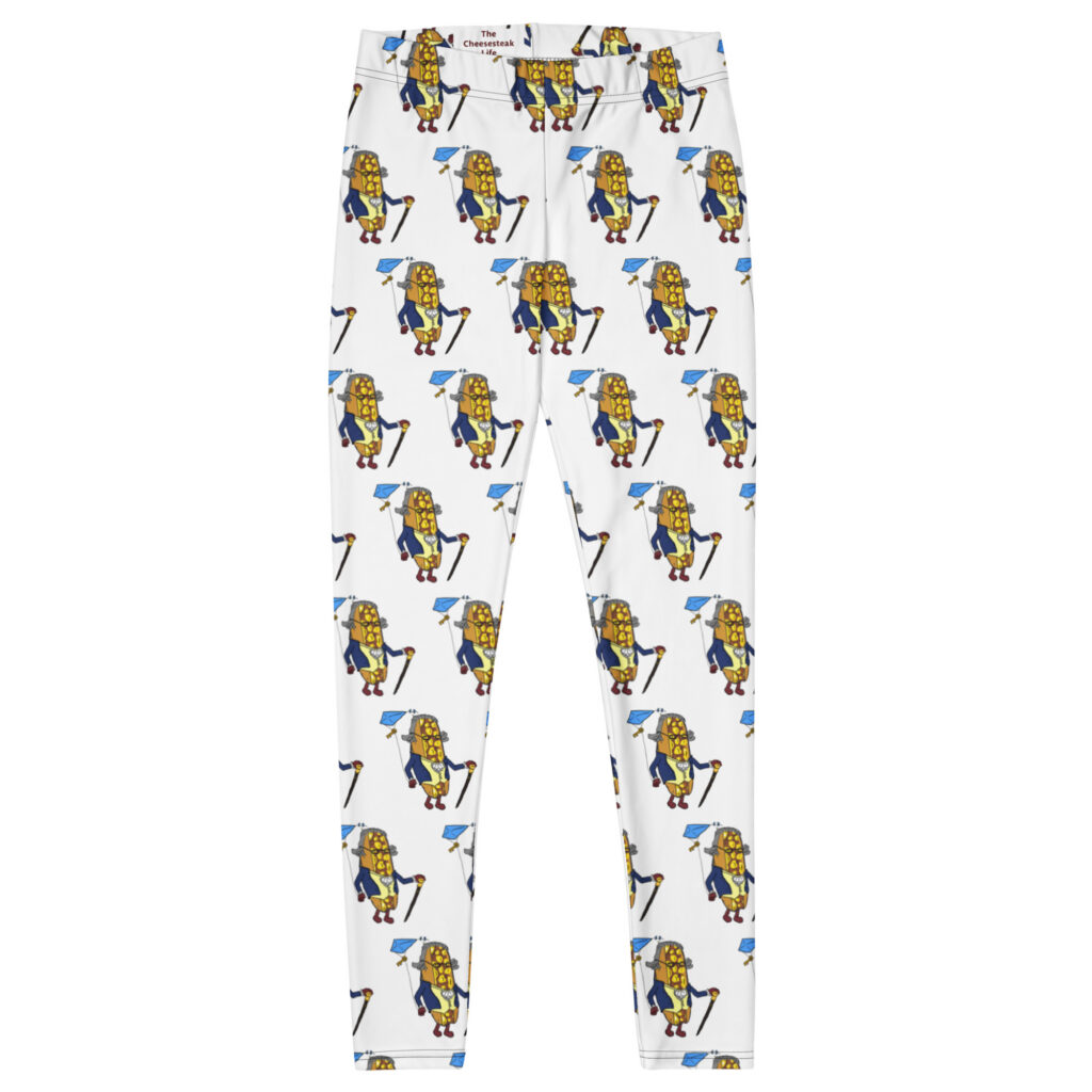 Yoga Leggings - The Cheesesteak Life - Cheesey Ben Franklin - Extra Cheesey