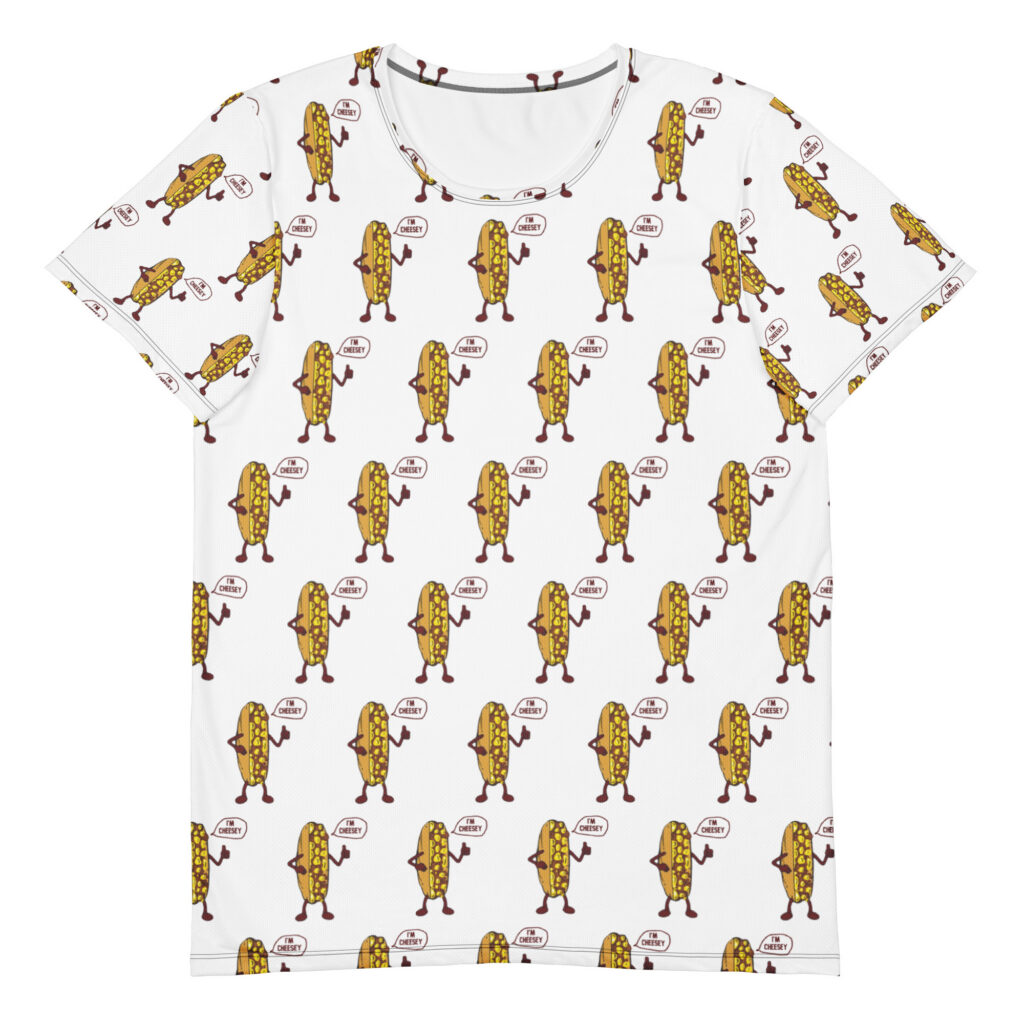 Men's athletic t-shirt - The Cheesesteak Life - Mr. Cheesey - Extra Cheesey