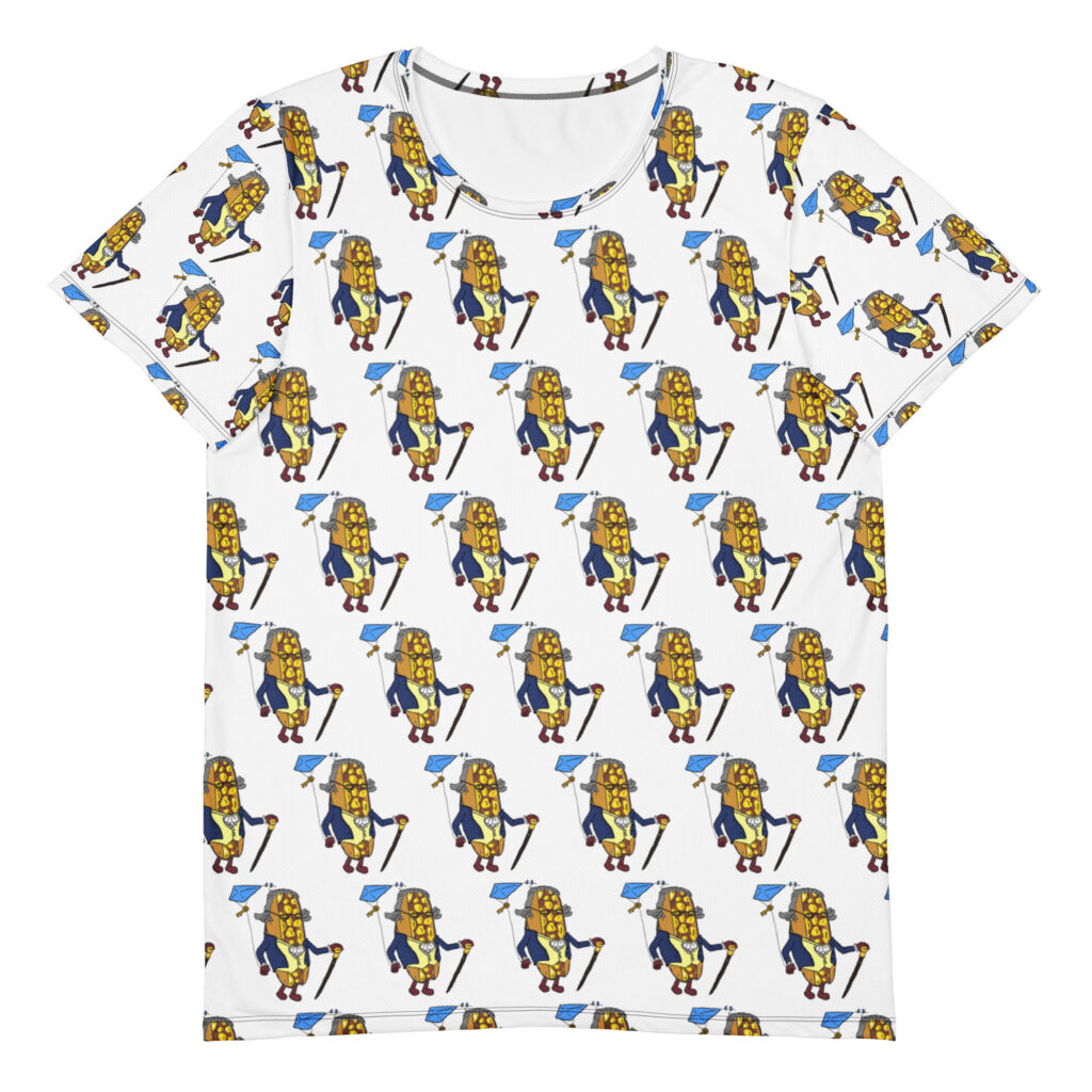 Men's athletic t-shirt - The Cheesesteak Life - Cheesey Ben Franklin - Extra Cheesey