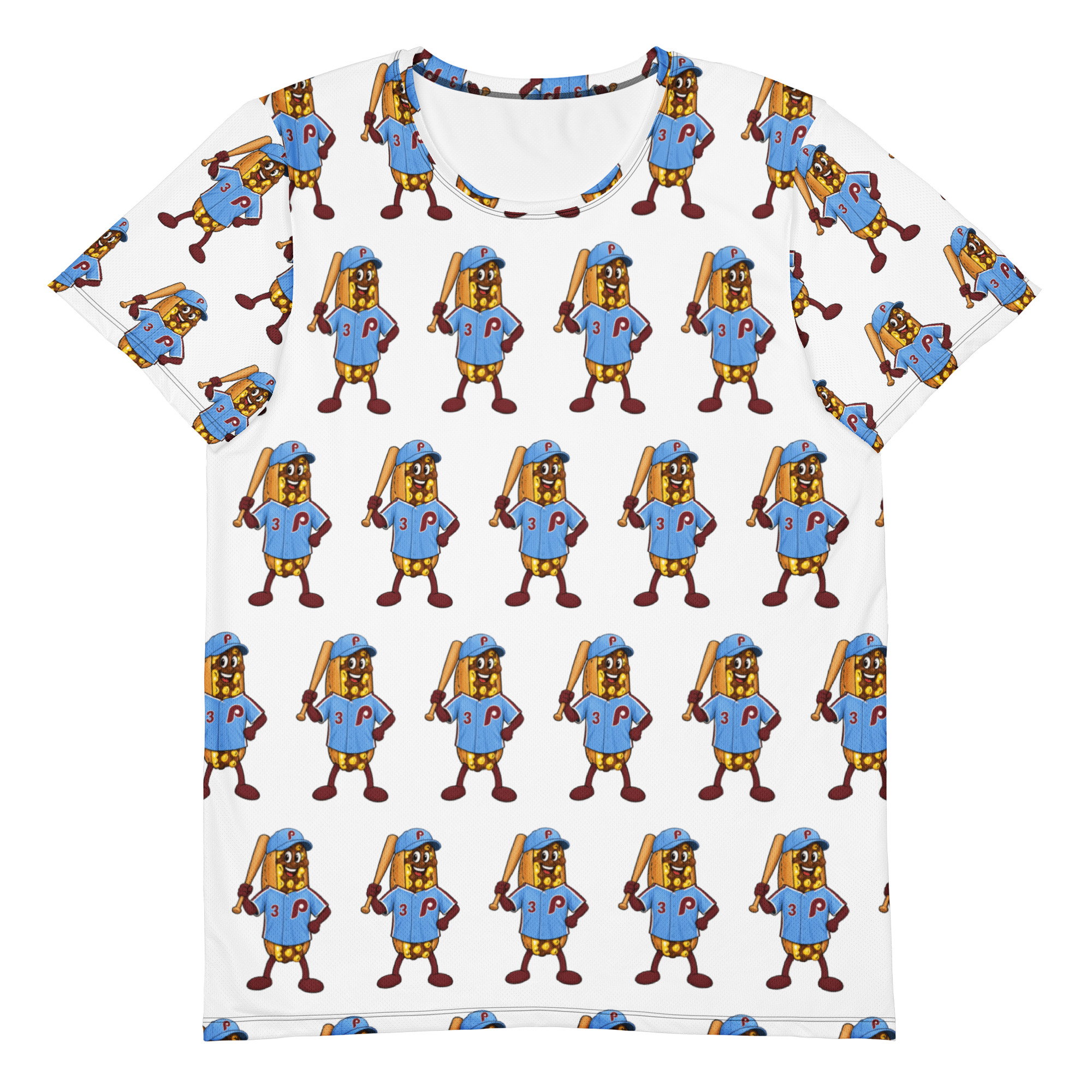 Men's athletic t-shirt - The Cheesesteak Life - Cheesey Phillies Fan - Extra Cheesey