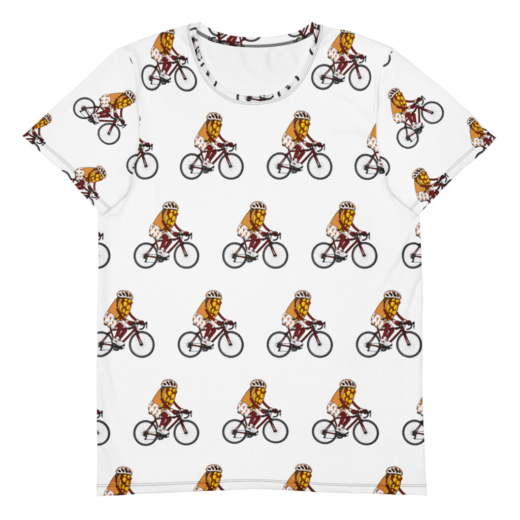 Men's athletic t-shirt - The Cheesesteak Life - Cheesey Bicyclist - Extra Cheesey