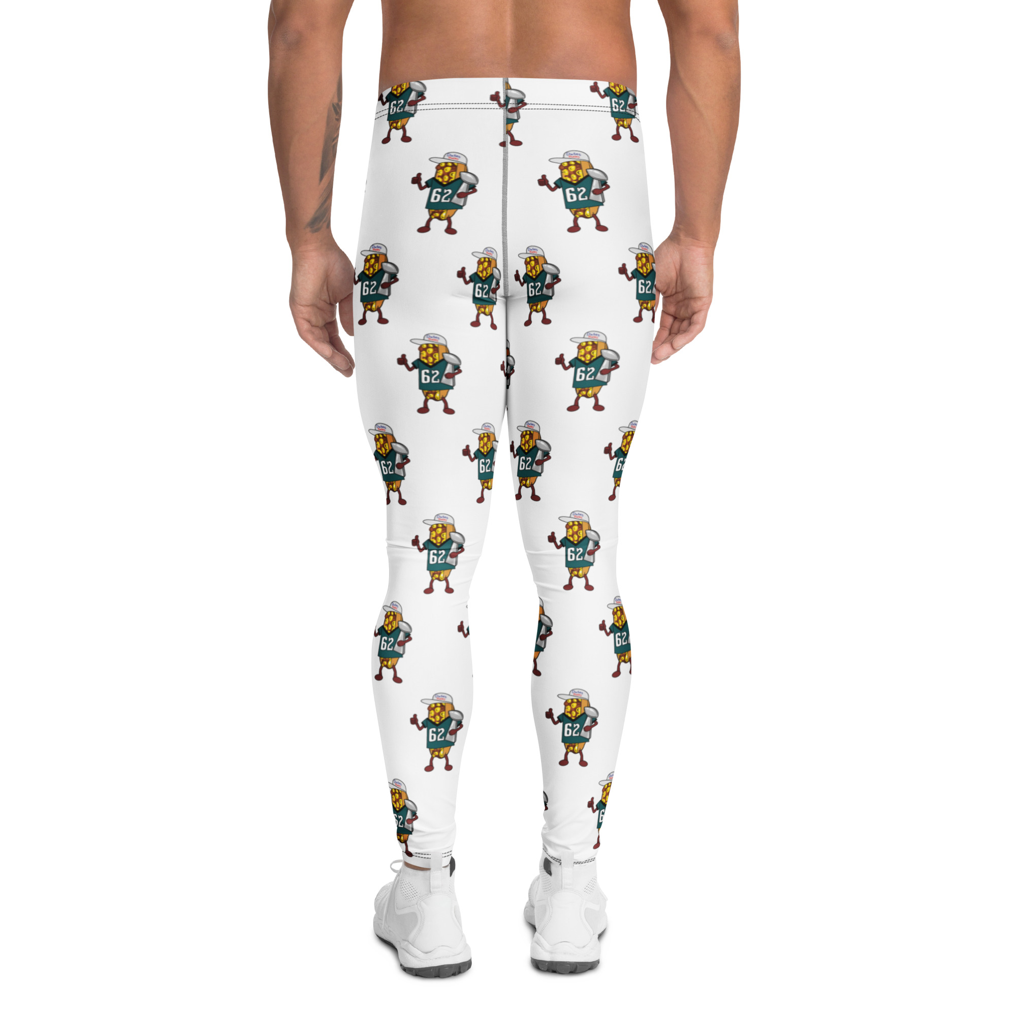 Men's Leggings - The Cheesesteak Life - Cheesey Eagles Fan 2 - Extra Cheesey - Image 3