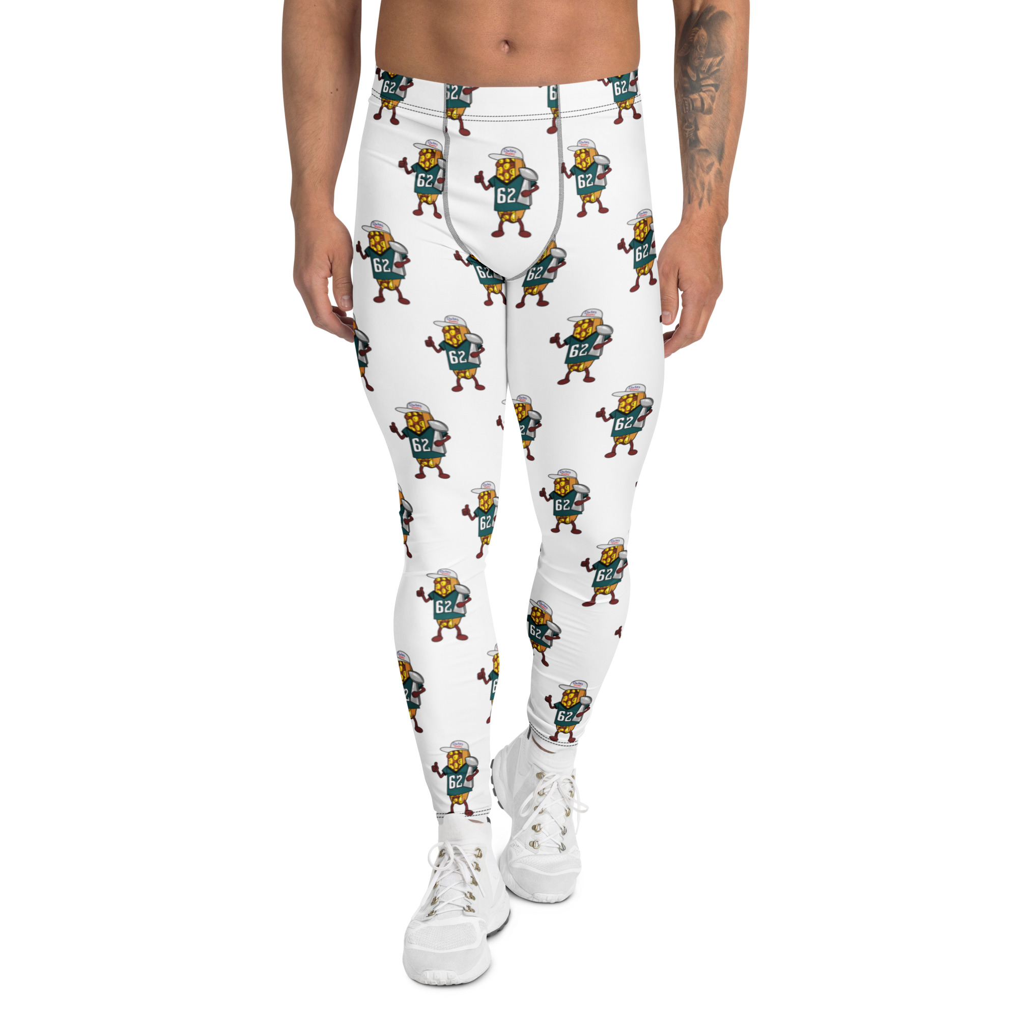 Men's Leggings - The Cheesesteak Life - Cheesey Eagles Fan 2 - Extra Cheesey - Image 2