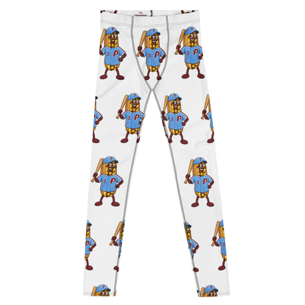 Men's Leggings - The Cheesesteak Life - Cheesey Phillies Fan - Extra Cheesey