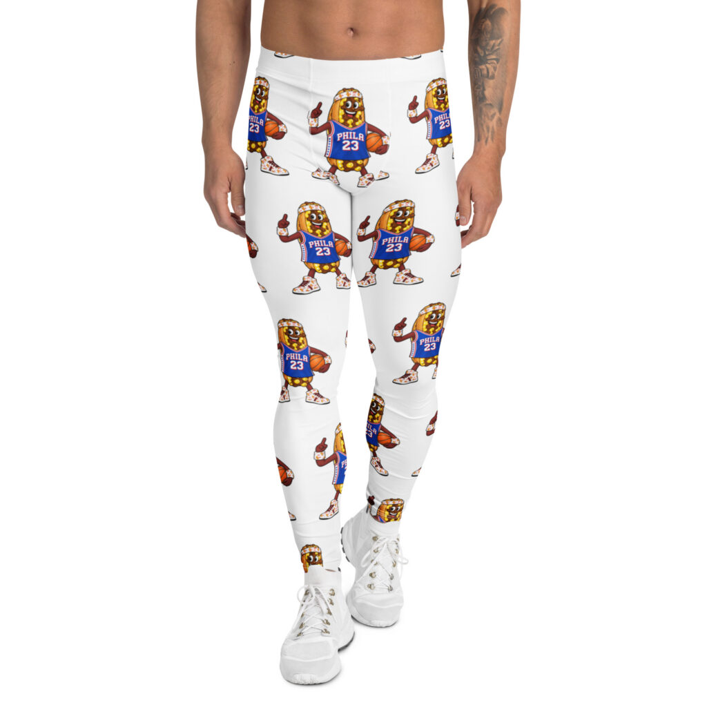 Men's Leggings - The Cheesesteak Life - Cheesey Sixers Fan - Extra Cheesey