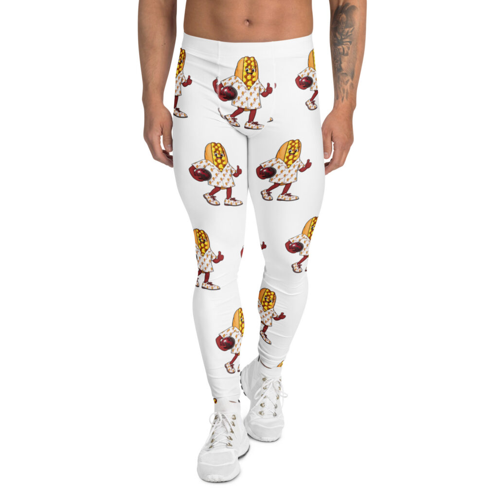 Men's Leggings - The Cheesesteak Life - Cheesey Bowler - Extra Cheesey