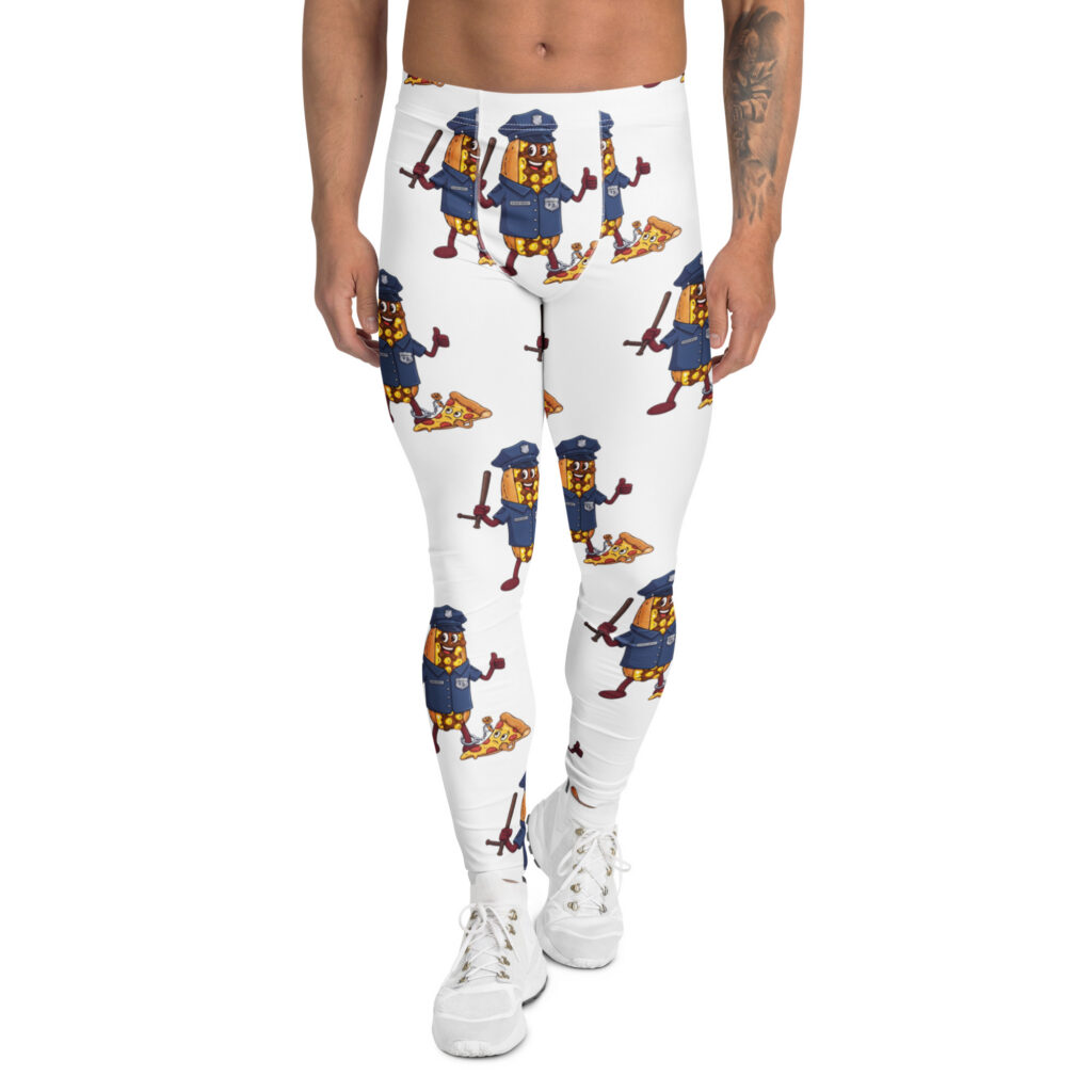 Men's Leggings - The Cheesesteak Life - Cheesey Police - Extra Cheesey