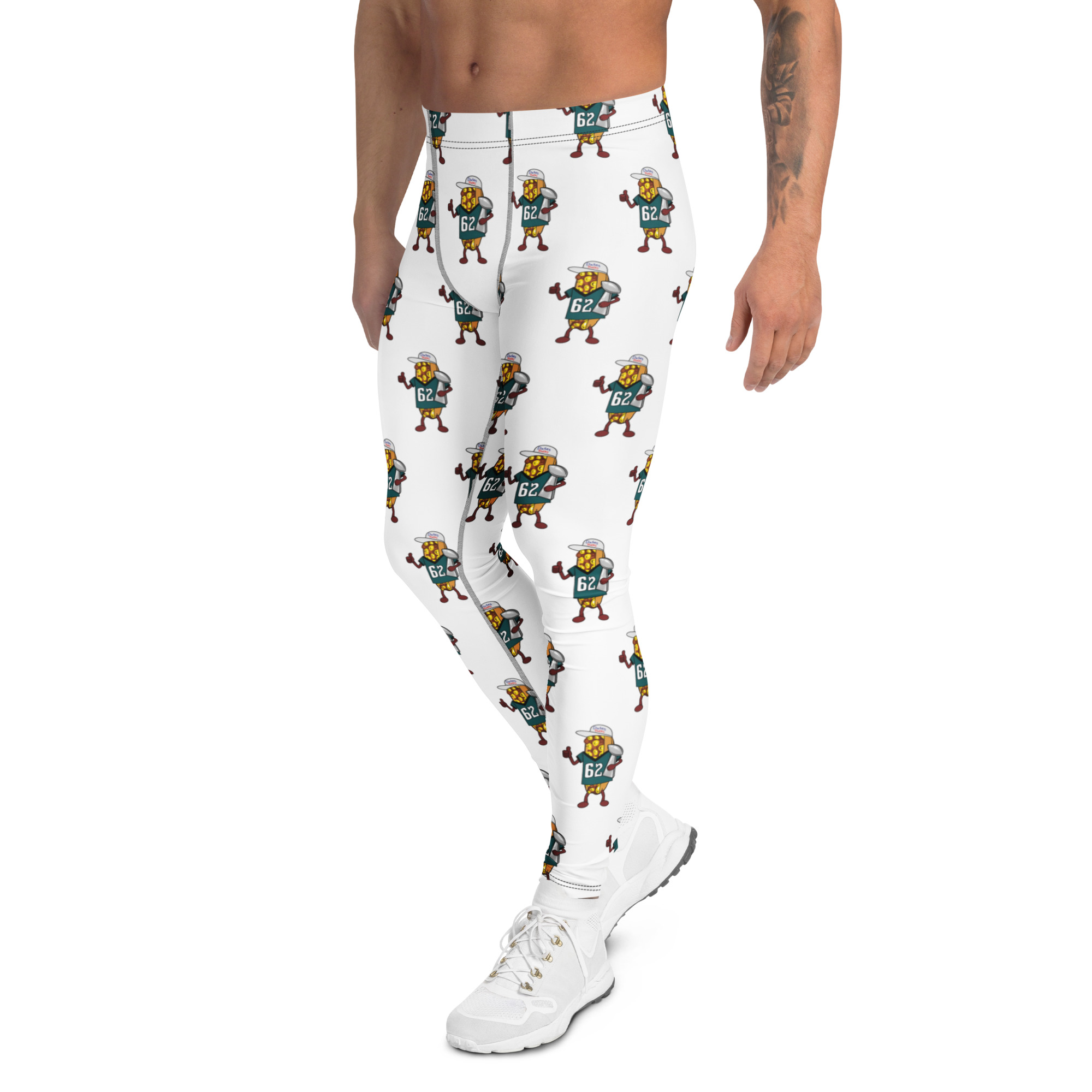 Men's Leggings - The Cheesesteak Life - Cheesey Eagles Fan 2 - Extra Cheesey - Image 5