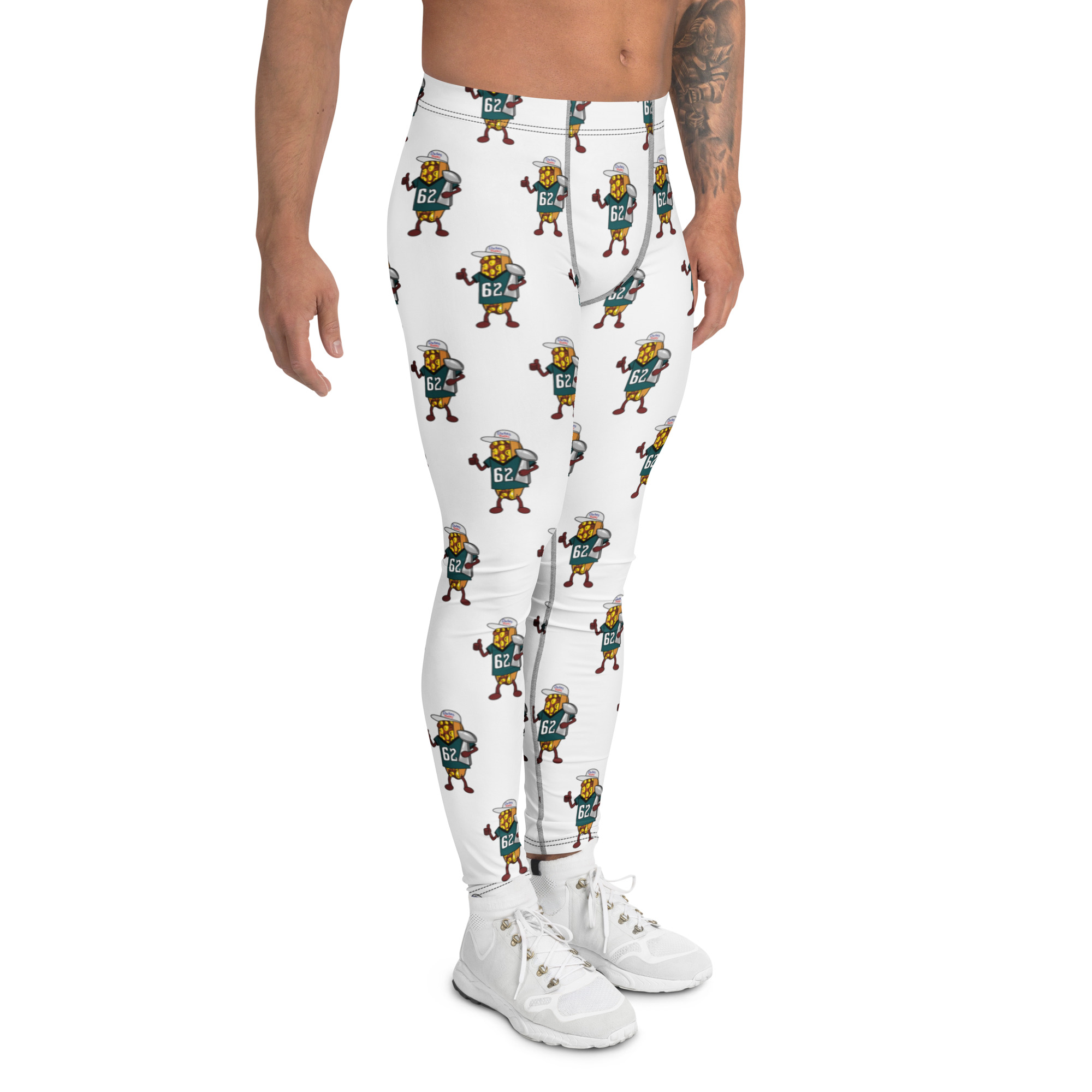 Men's Leggings - The Cheesesteak Life - Cheesey Eagles Fan 2 - Extra Cheesey - Image 4