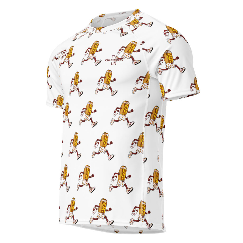 Men’s rash guard - The Cheesesteak Life - Cheesey Runner - Extra Cheesey