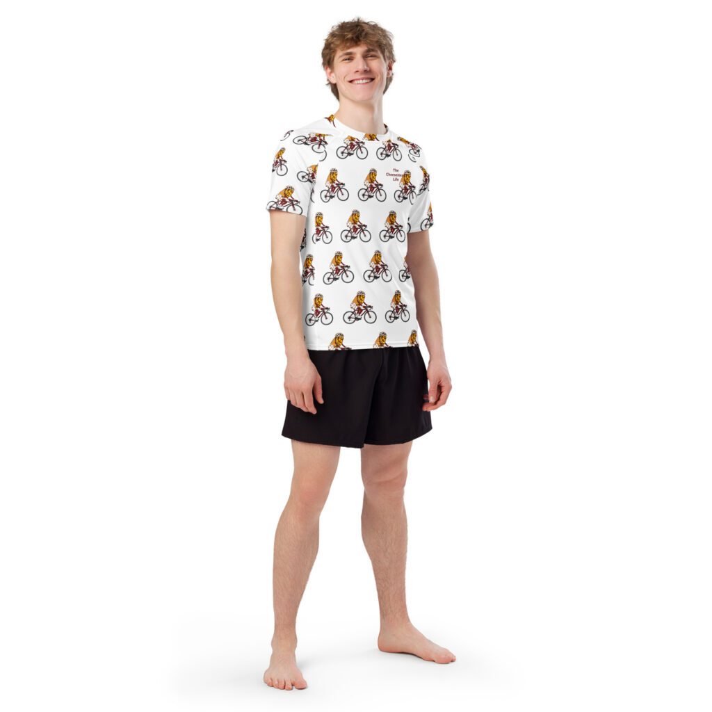 Men’s rash guard - The Cheesesteak Life - Cheesey Bicyclist - Extra Cheesey