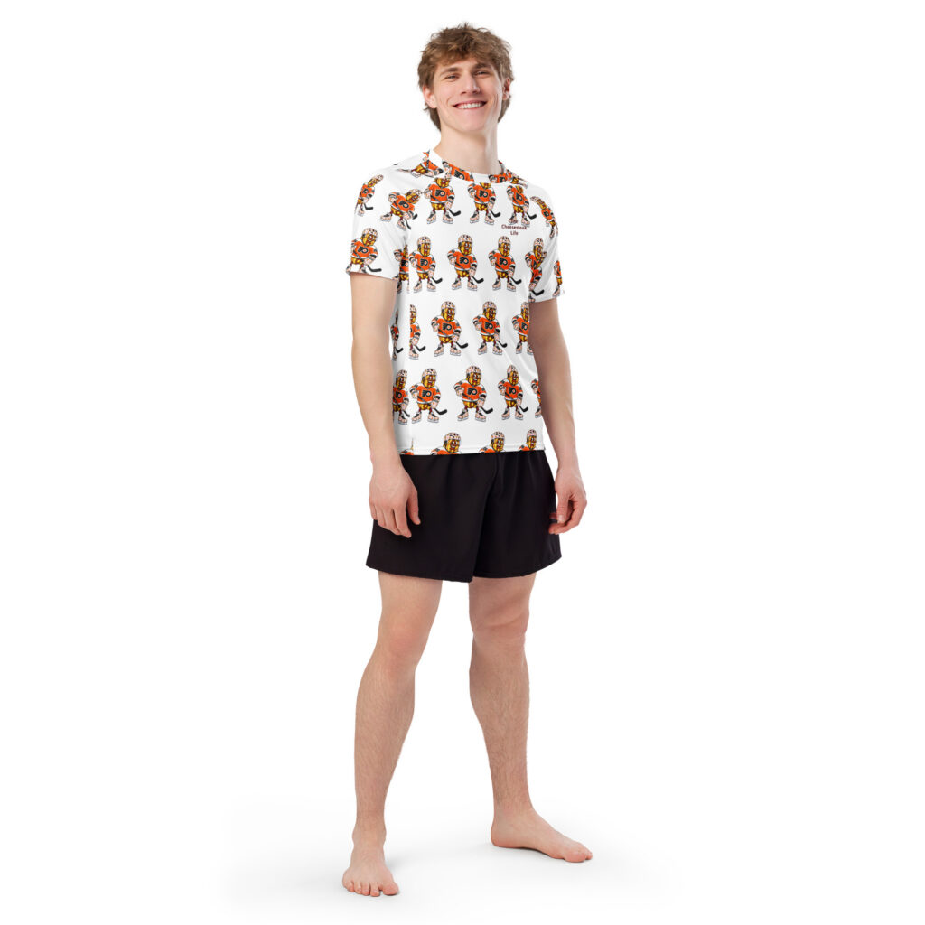 Men’s rash guard - The Cheesesteak Life - Cheesey Flyers Fan - Extra Cheesey