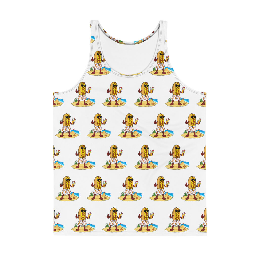 Tank Top - The Cheesesteak Life - Mr. Cheesey's Beach - Extra Cheesey