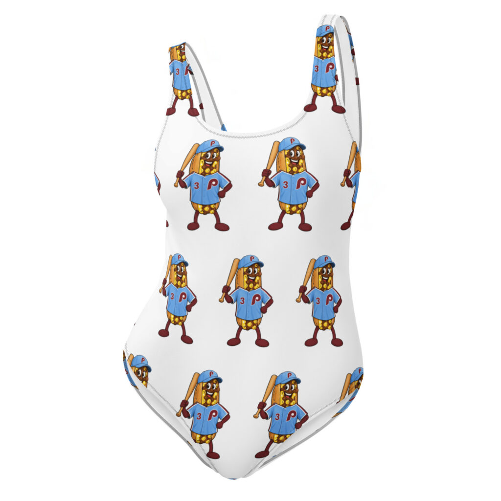 Women's One-Piece Swimsuit - The Cheesesteak Life - Cheesey Phillies Fan - Extra Cheesey