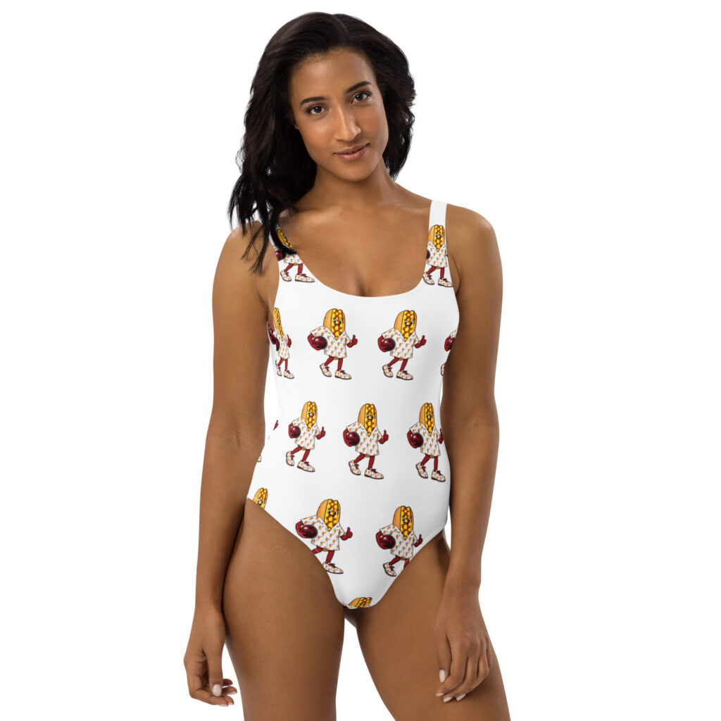Women's One-Piece Swimsuit - The Cheesesteak Life - Cheesey Bowler - Extra Cheesey