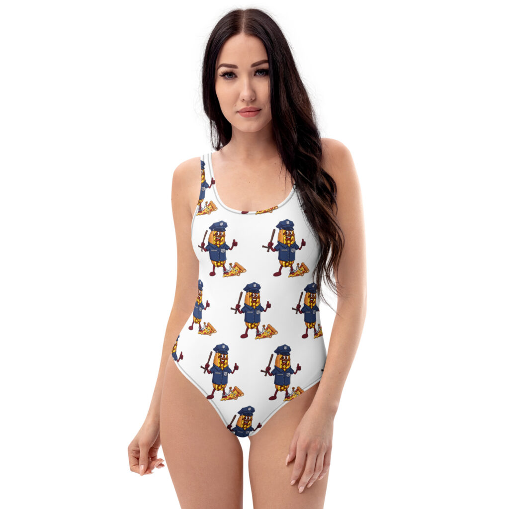 Women's One-Piece Swimsuit - The Cheesesteak Life - Cheesey Police - Extra Cheesey