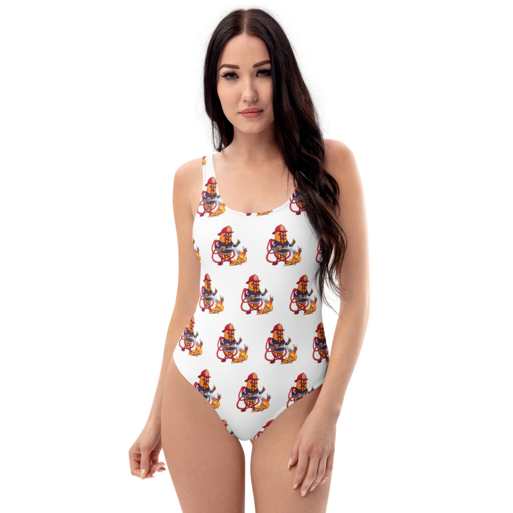 Women's One-Piece Swimsuit - The Cheesesteak Life - Cheesey Fire - Extra Cheesey
