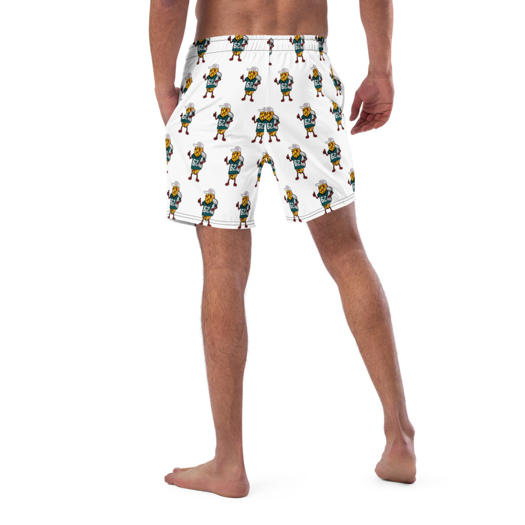 Men's Recycled Swim Trunks - The Cheesesteak Life - Cheesey Eagles Fan 2 - Extra Cheesey