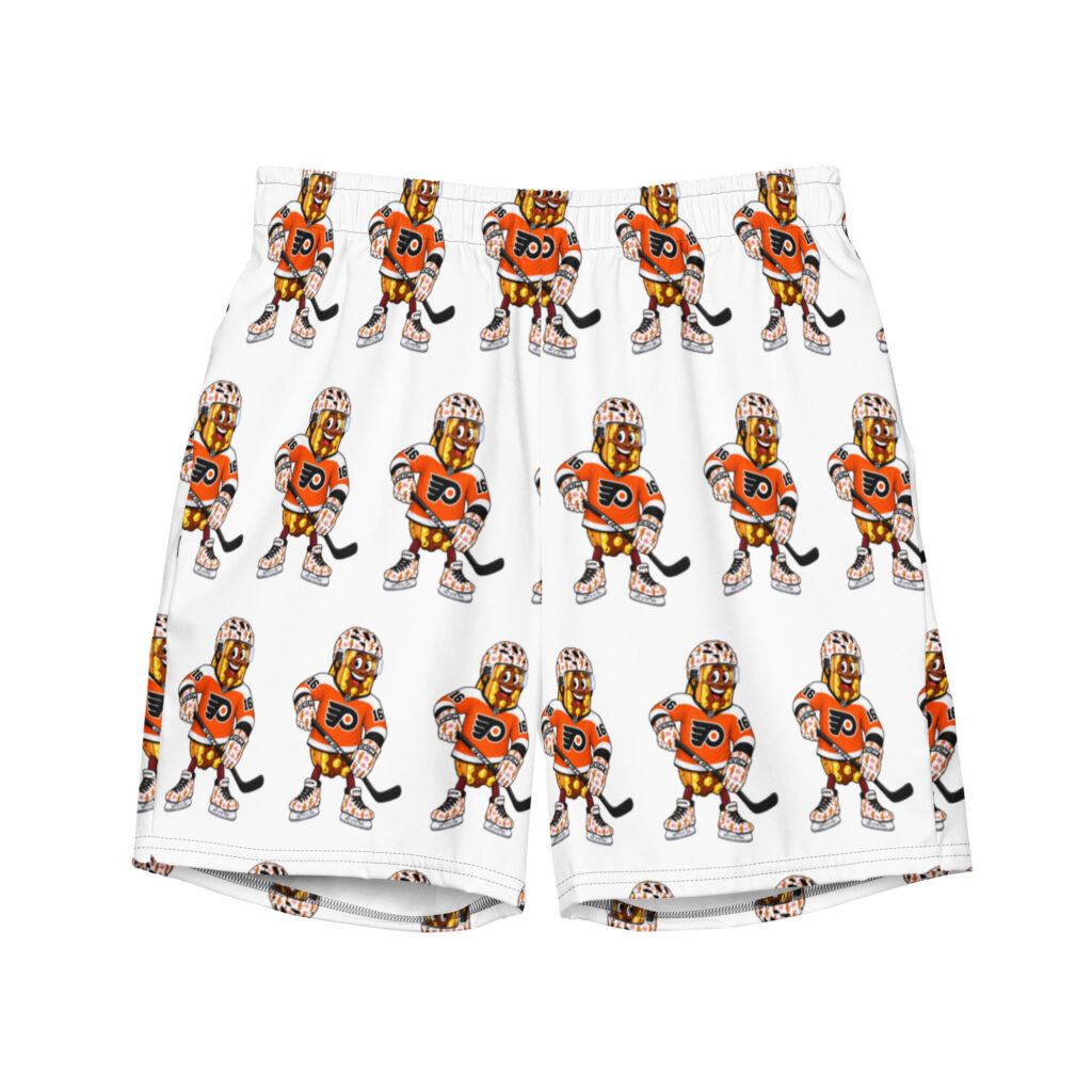 Men's Recycled Swim Trunks - The Cheesesteak Life - Cheesey Flyers Fan - Extra Cheesey