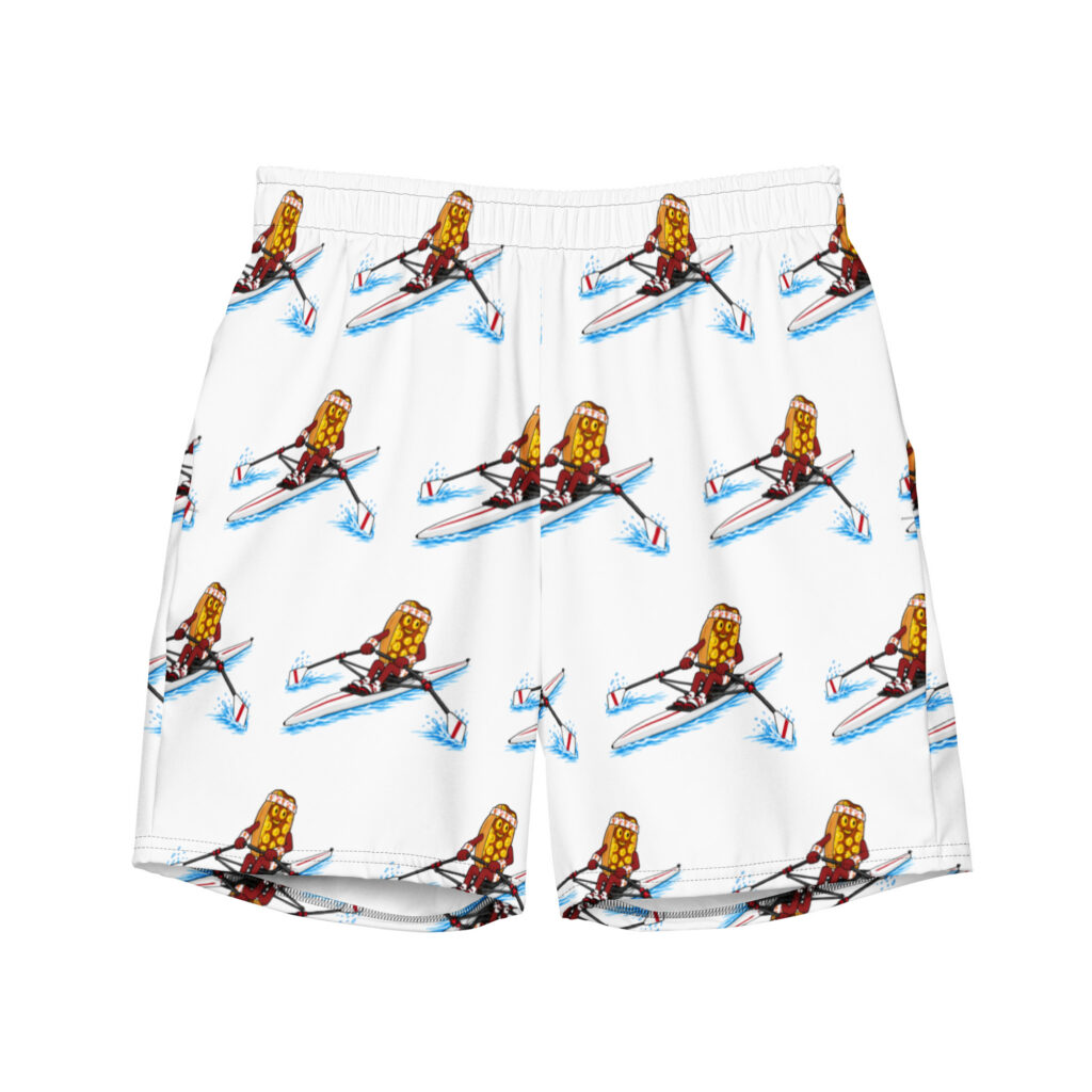 Men's Recycled Swim Trunks - The Cheesesteak Life - Cheesey Crew - Extra Cheesey