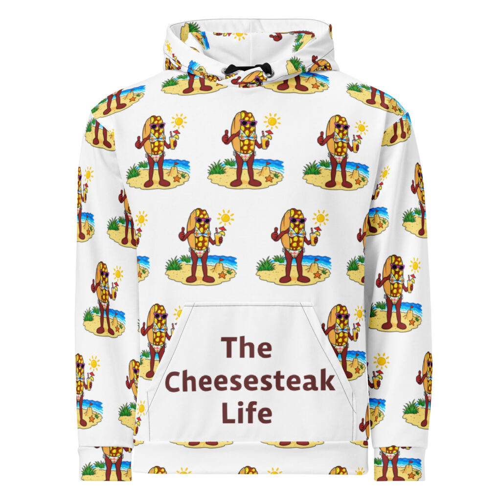 Hoodie - The Cheesesteak Life - Ms. Cheesey's Beach - Extra Cheesey
