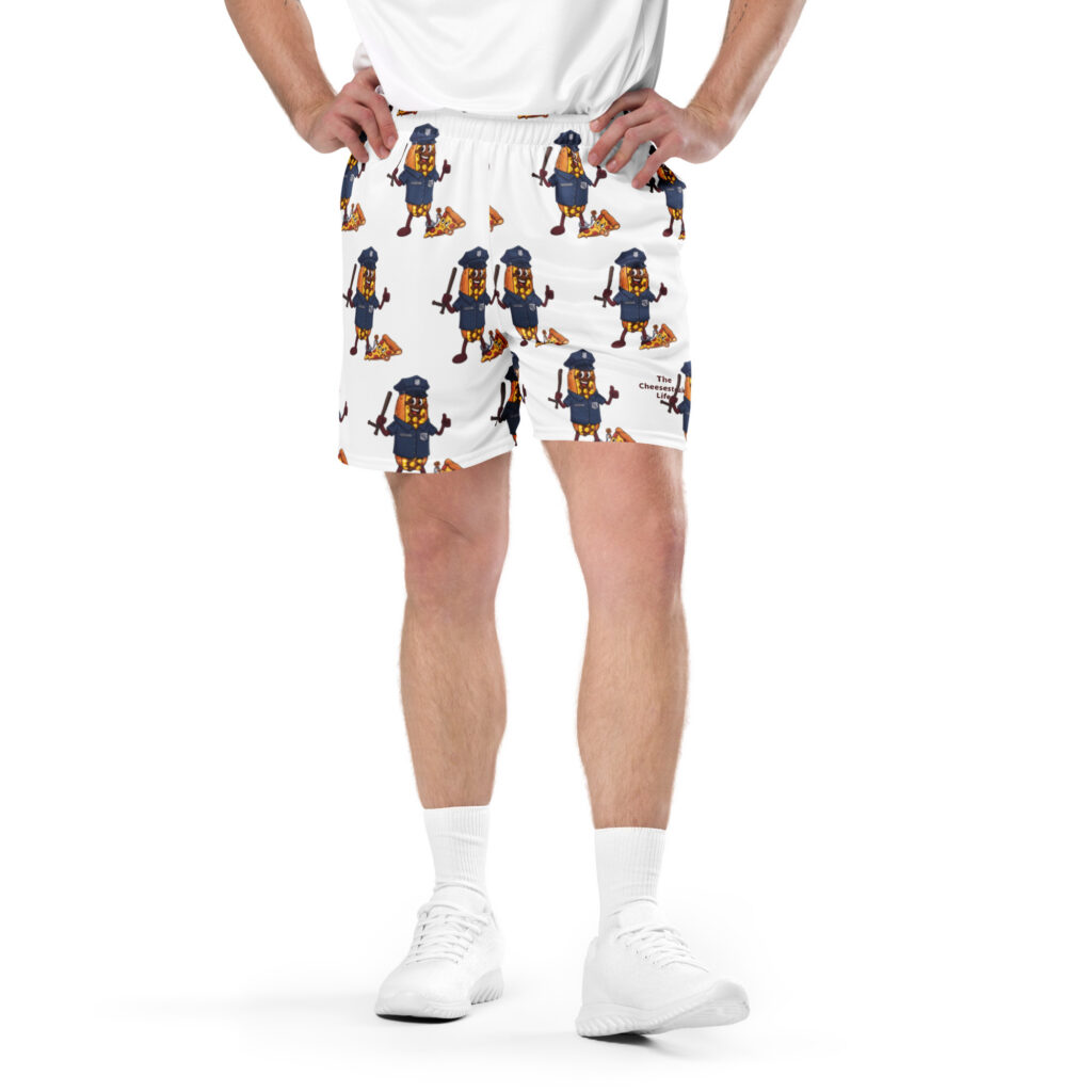 Mesh shorts - The Cheesesteak Life - Cheesey Police - Extra Cheesey