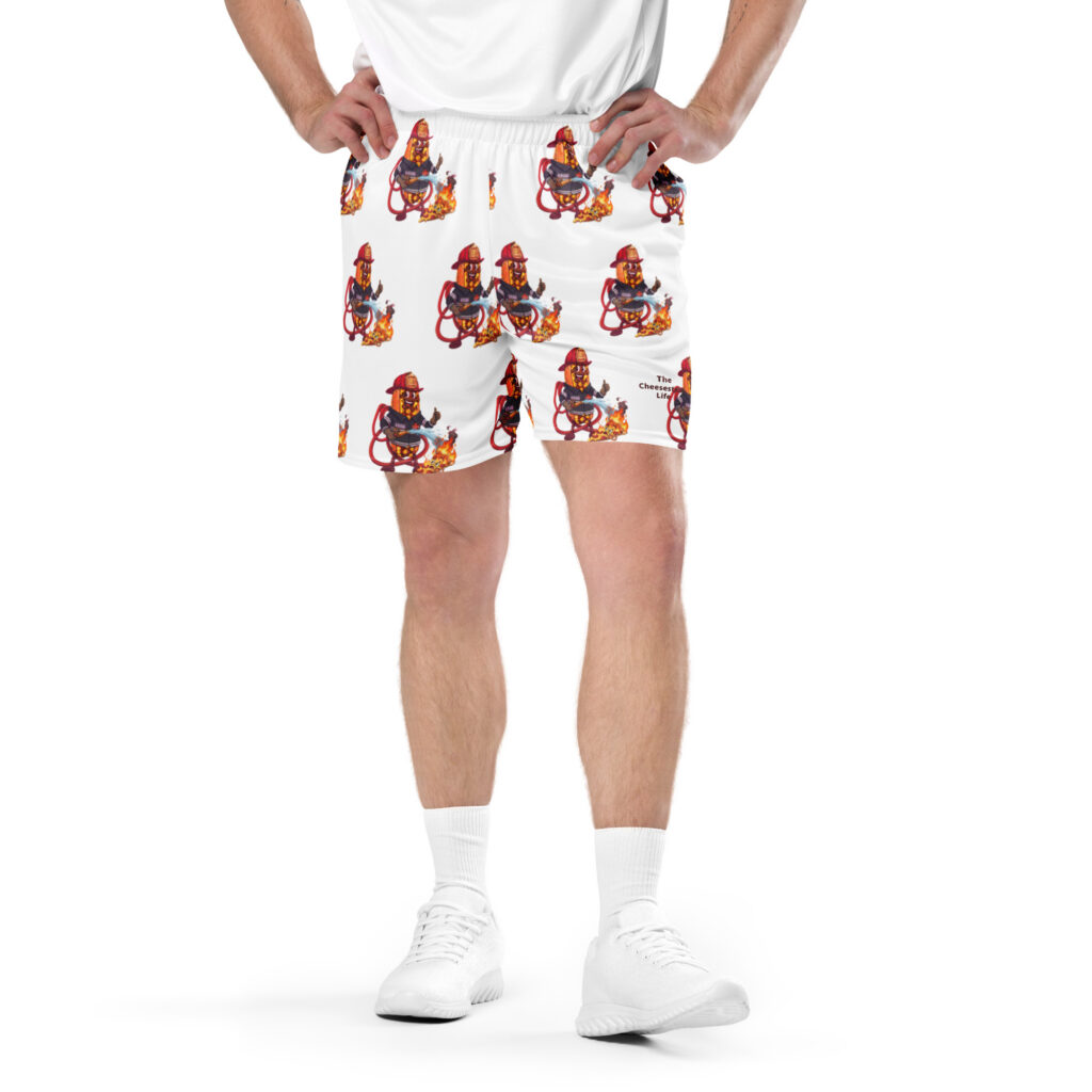 Mesh shorts - The Cheesesteak Life - Cheesey Fire - Extra Cheesey