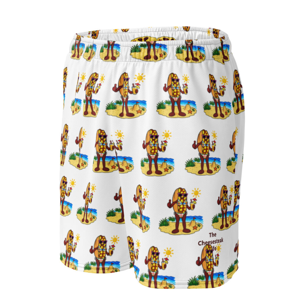 Mesh shorts - The Cheesesteak Life - Ms. Cheesey's Beach - Extra Cheesey