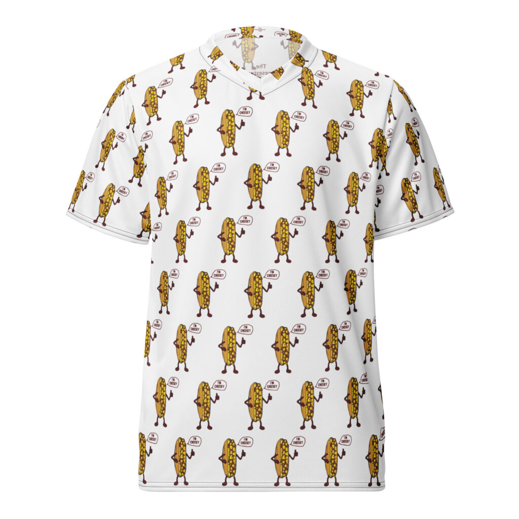 Recycled sports jersey - The Cheesesteak Life - Mr. Cheesey - Extra Cheesey
