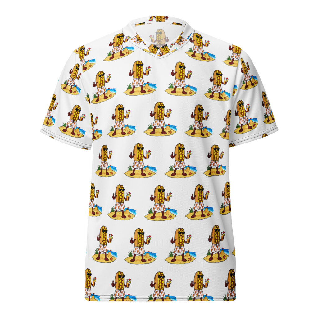 Recycled sports jersey - The Cheesesteak Life - Mr. Cheesey's Beach - Extra Cheesey