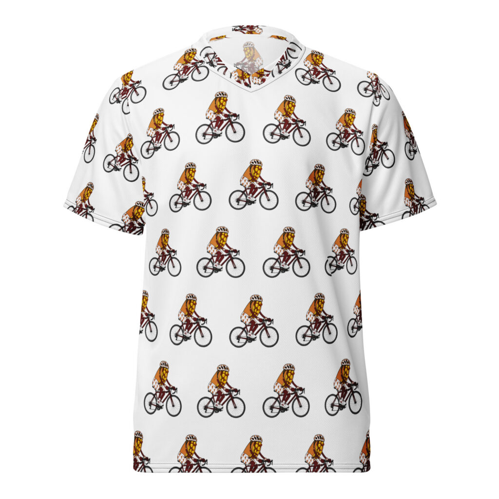 Recycled sports jersey - The Cheesesteak Life - Cheesey Bicyclist - Extra Cheesey