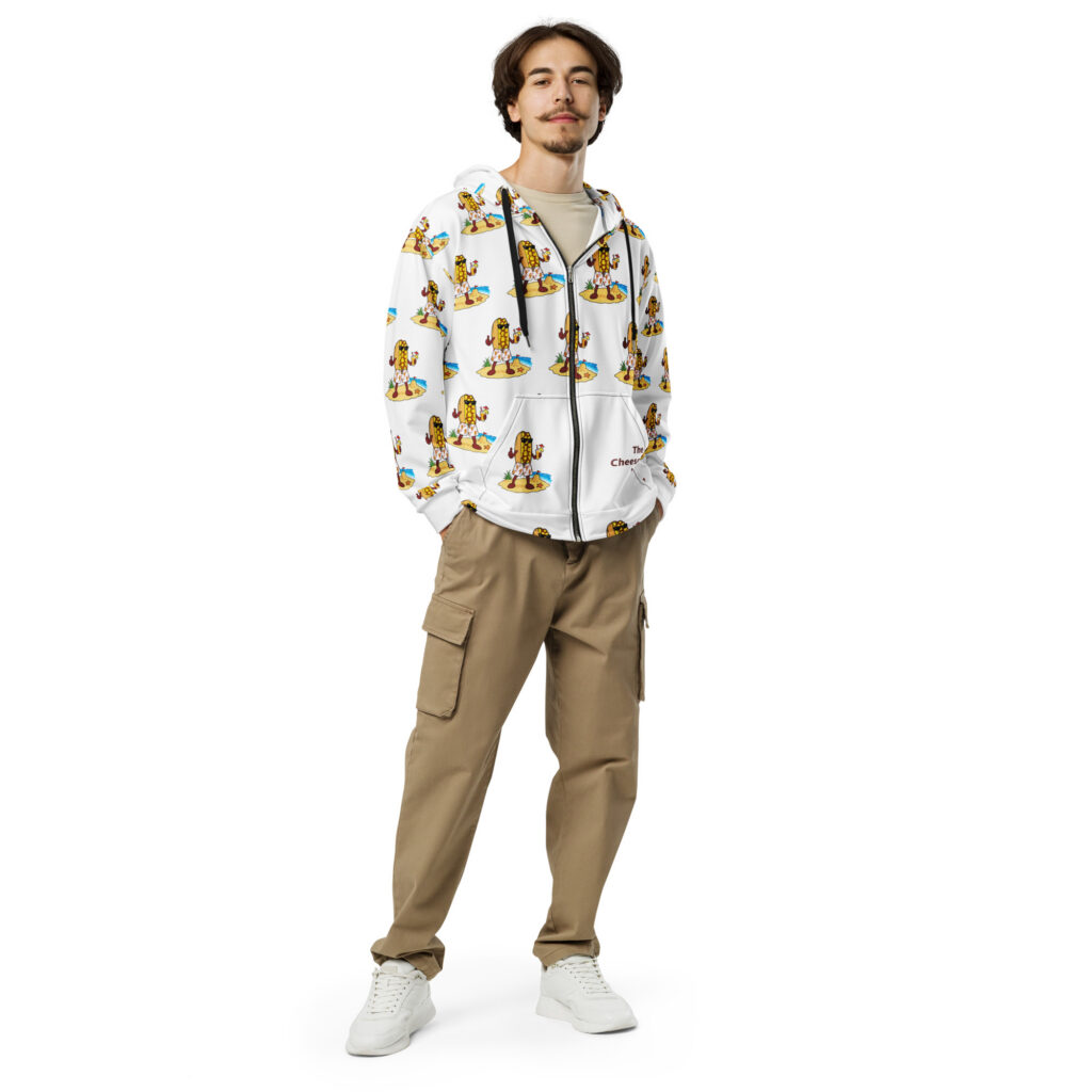 Zip hoodie - The Cheesesteak Life - Mr. Cheesey's Beach - Extra Cheesey