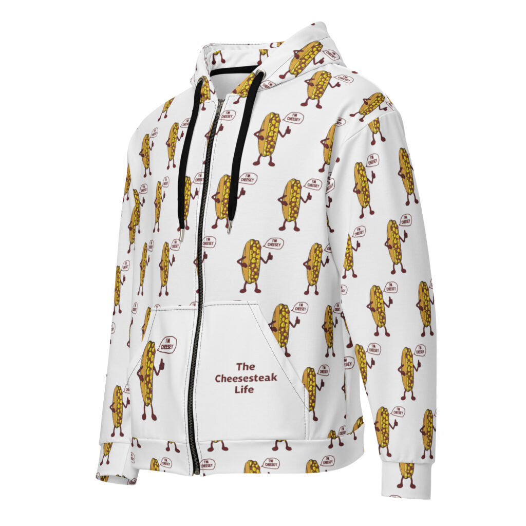 Zip hoodie - The Cheesesteak Life - Mr. Cheesey - Extra Cheesey