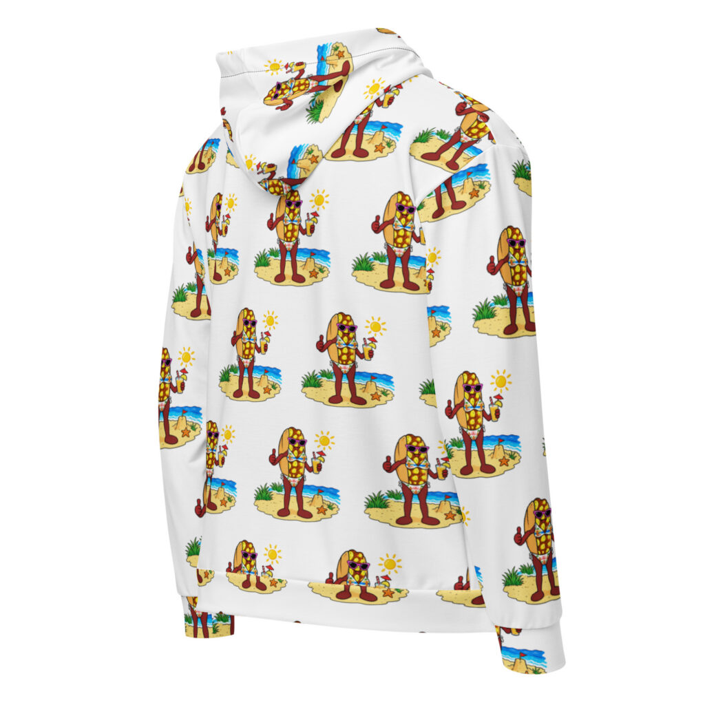 Zip hoodie - The Cheesesteak Life - Ms. Cheesey's Beach - Extra Cheesey